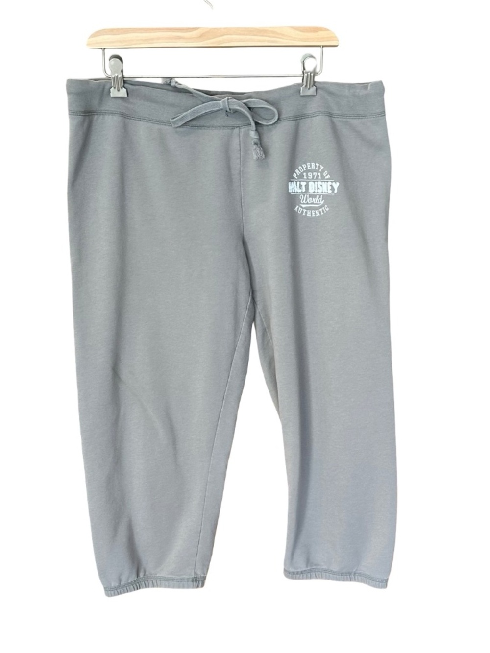 Disney Parks Women's Lightweight Sweatpants Drawstring Waist Gray Large